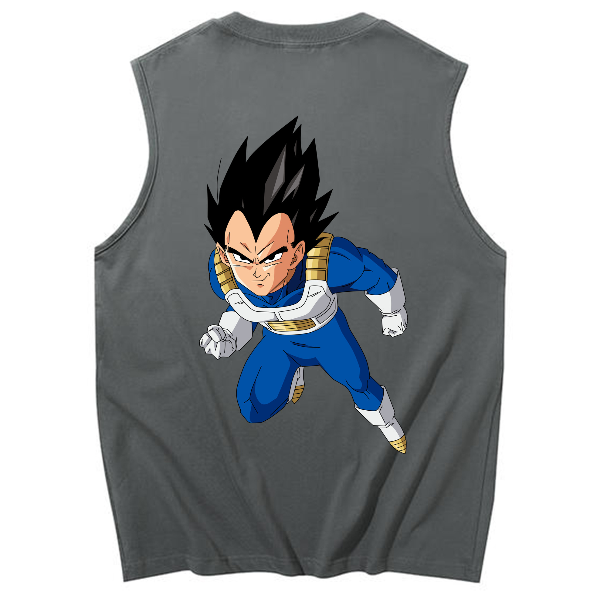 （画像用） ドラゴンボール ベジータ四世（Bejīta Yonsei）DRAGON BALL Vegeta IV コットン100％タンクトップ（背面プリント）